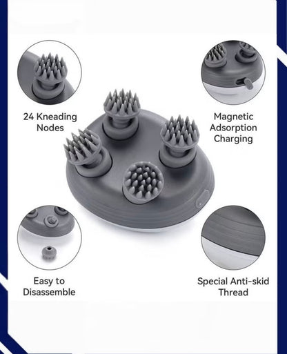Octopus Scalp Massager - Electric Head Massager(Silvery White)