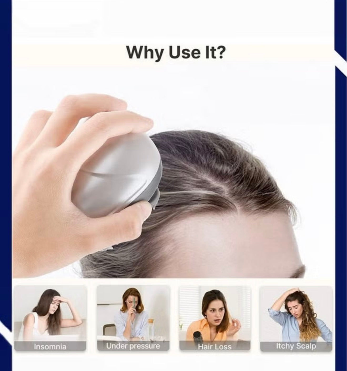 Octopus Scalp Massager - Electric Head Massager(Silvery White)