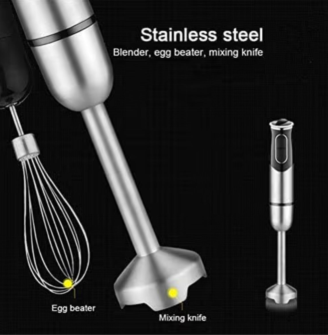 5-in-1 Hand Blender Set – 400W Powerful Mixer with Whisk, Chopper & Beaker | Perfect for Smoothies, Baby Food & Cooking