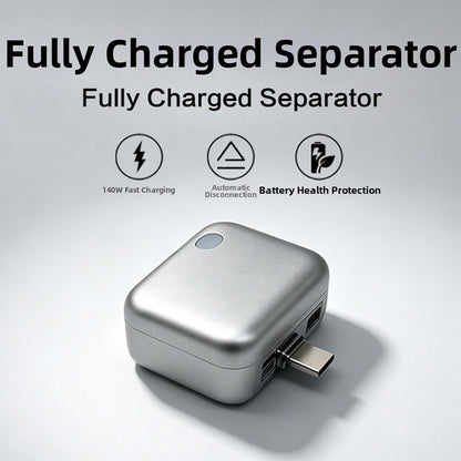 140W Fast Charging Automatic Pop-off Charging Disconnector Type-C, Smart Auto Stop Charging Adapter KH51 by KUWAJIA