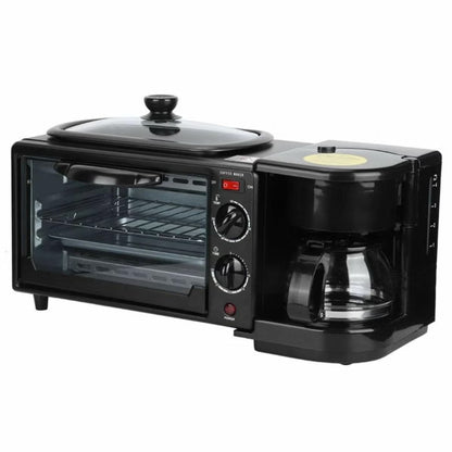 3-in-1 Breakfast Maker: Electric Oven, Griddle Pan & Coffee