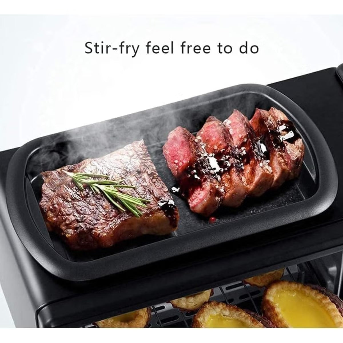 3-in-1 Breakfast Maker: Electric Oven, Griddle Pan & Coffee