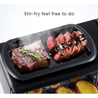 3-in-1 Breakfast Maker: Electric Oven, Griddle Pan & Coffee